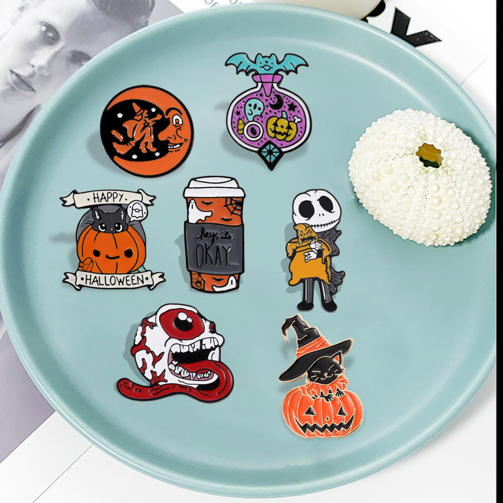 Halloween Series Punk Brooch Pins