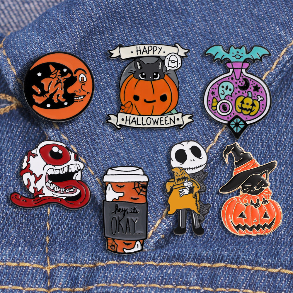 Halloween Series Punk Brooch Pins