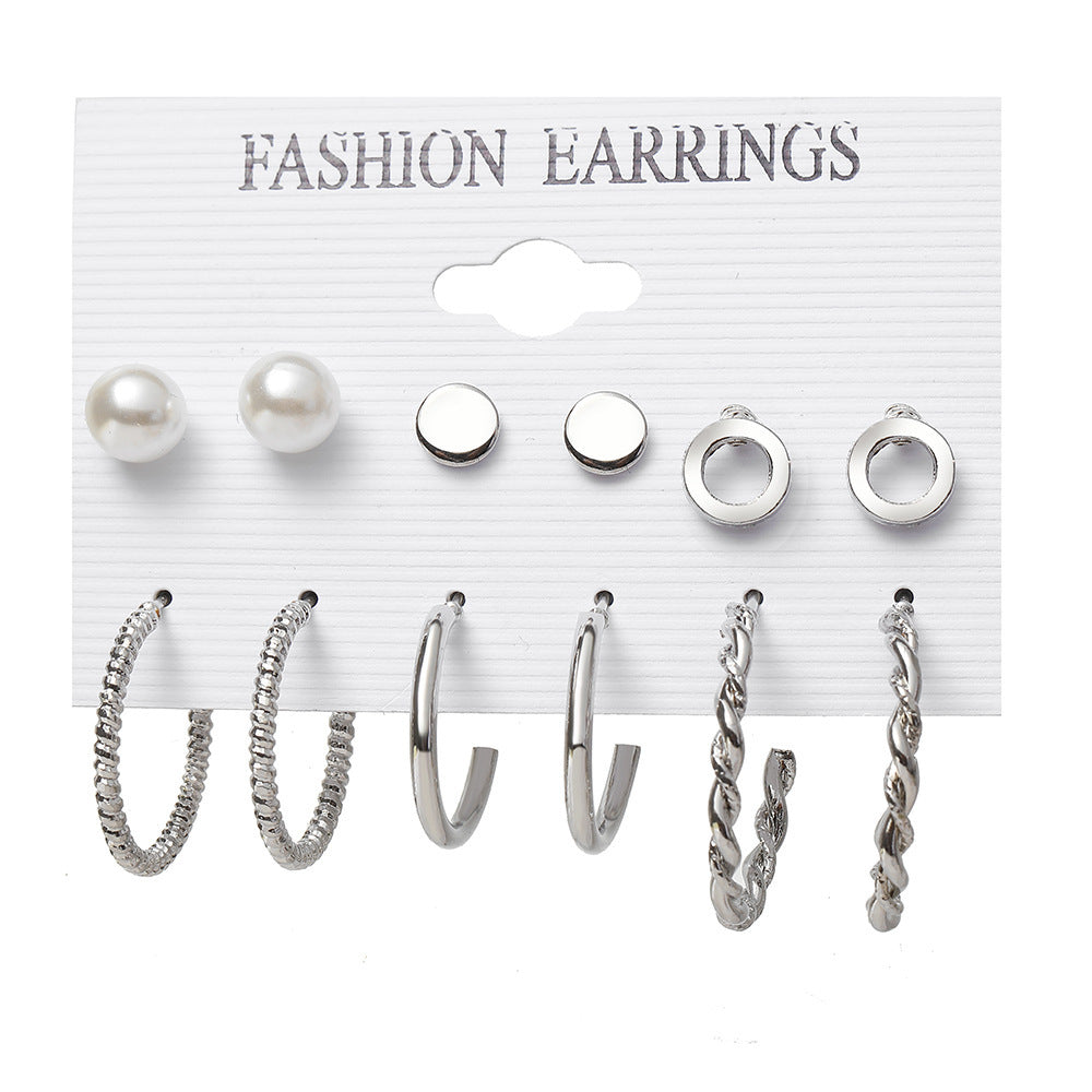 Pearl Butterfly Earrings 5-Piece Set