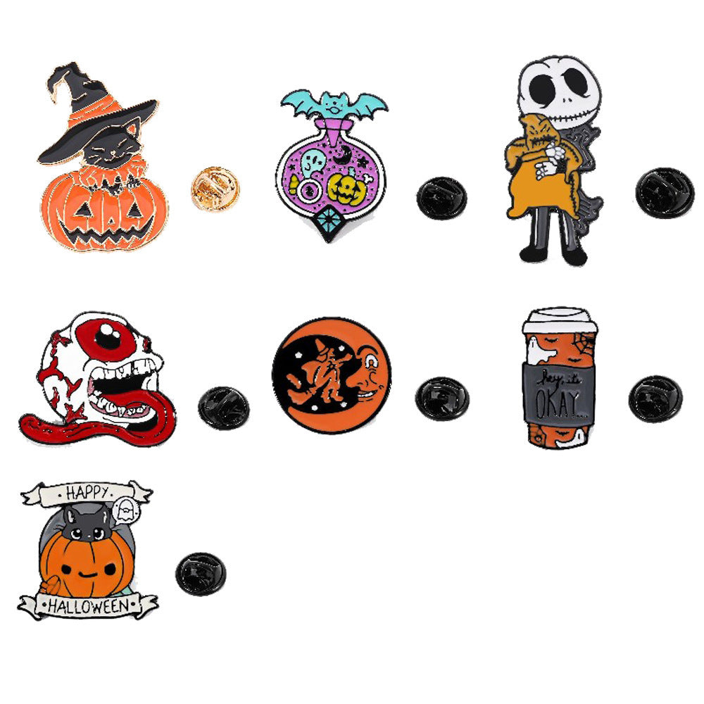 Halloween Series Punk Brooch Pins