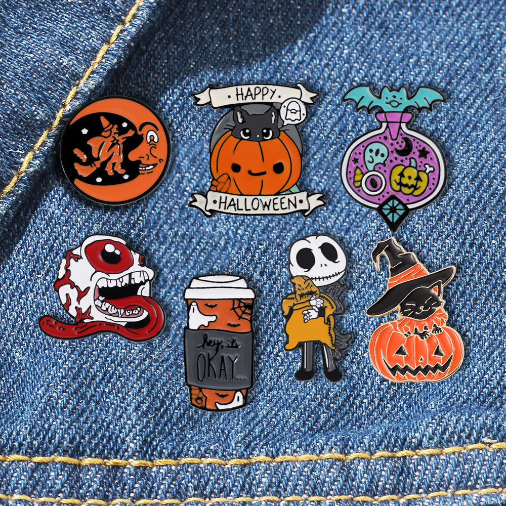 Halloween Series Punk Brooch Pins