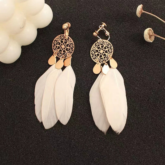 Fairy Long Feather  Earrings