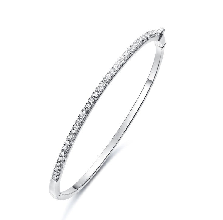 Simple 18K White Gold Bracelet