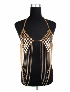 Women's Hot Metal Bra Tassel Body Chain