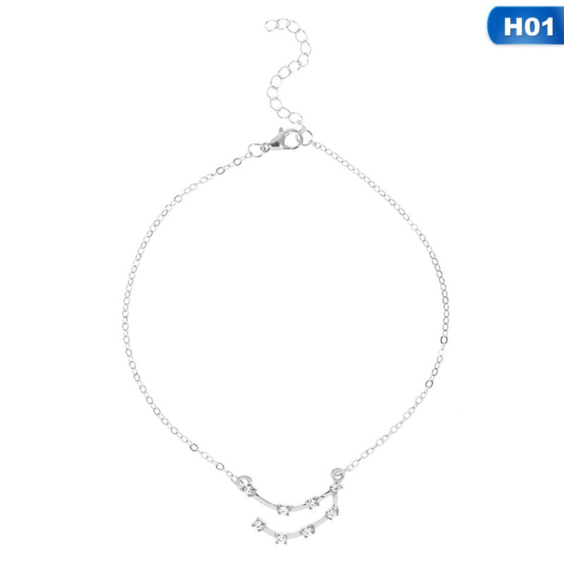 12 Constellation Charm Anklet