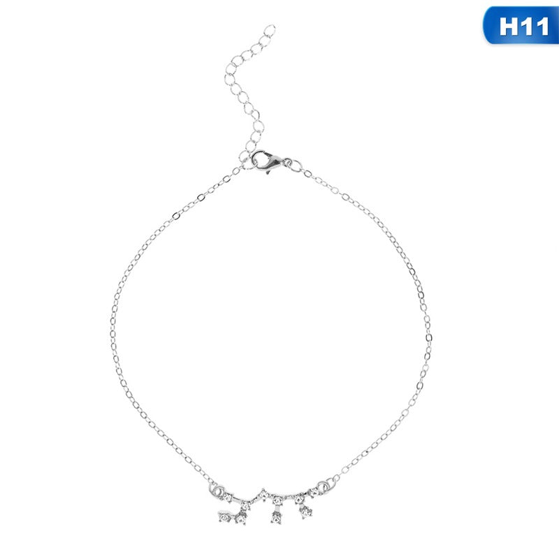 12 Constellation Charm Anklet