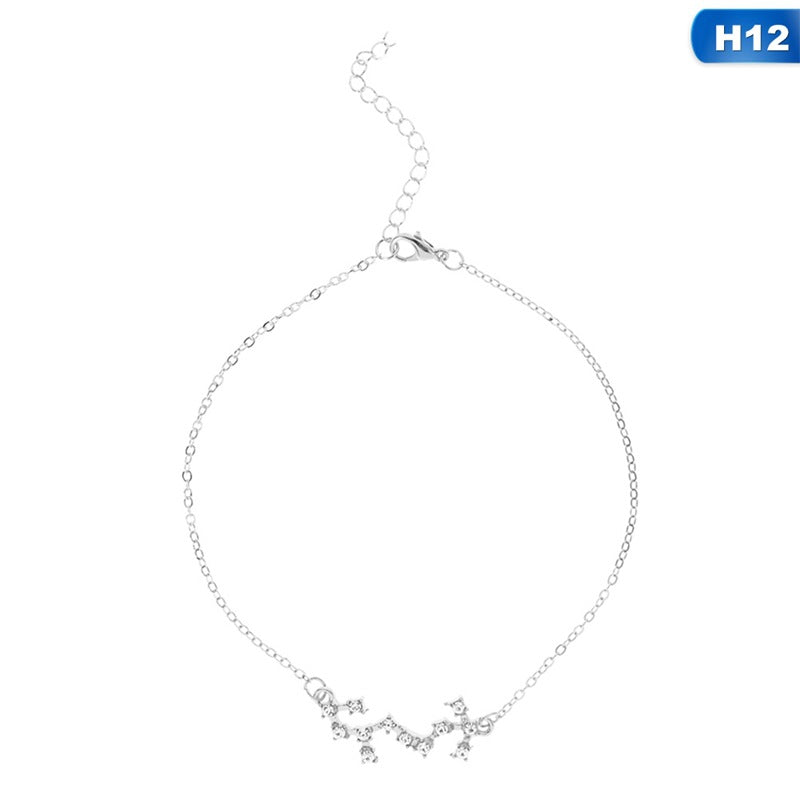 12 Constellation Charm Anklet