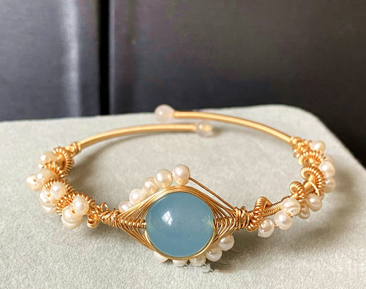 Pearl 14K Gold-wrapped Bracelet