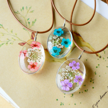 Dried Eternal Flower  Necklaces