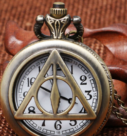 Harry Potter - deathly hallows tripod quartz pendant watch