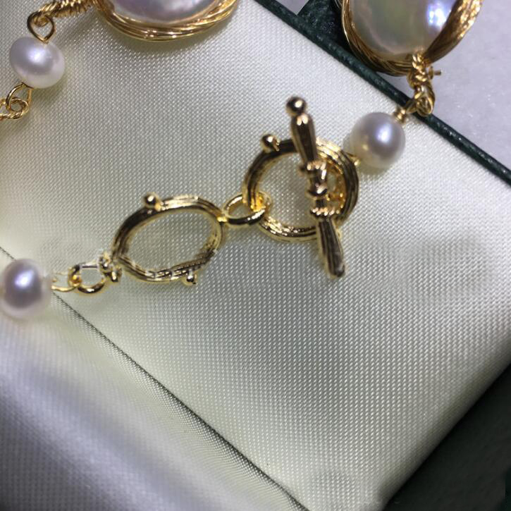 Gypsy's Gold & Pearl Bracelet