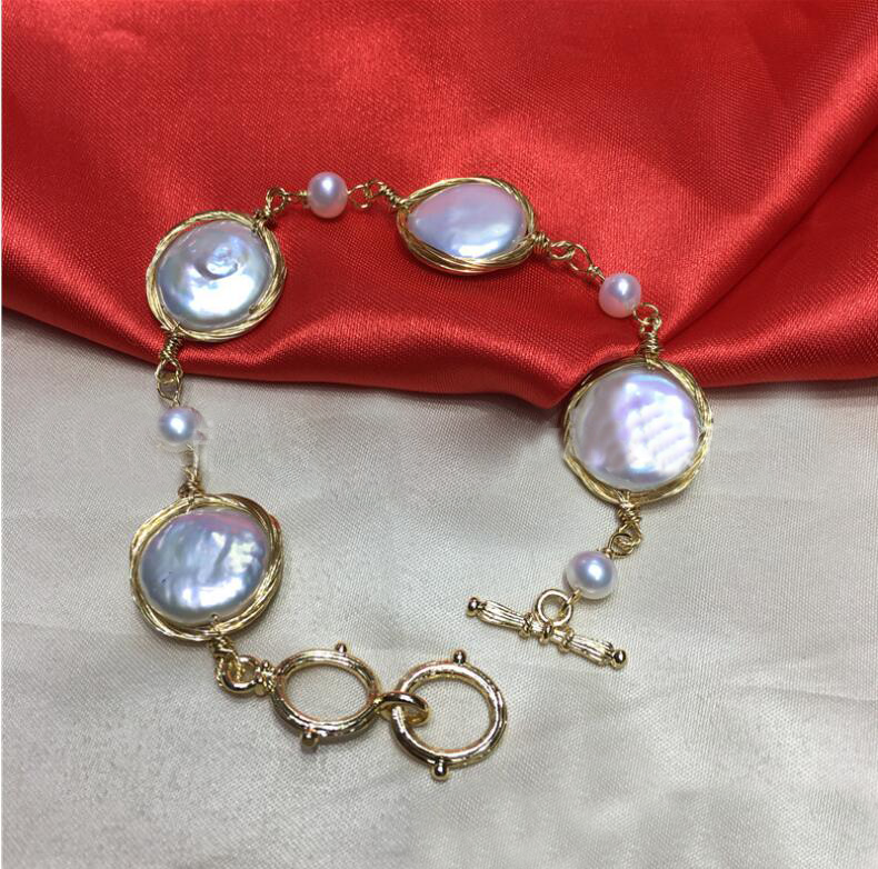 Gypsy's Gold & Pearl Bracelet