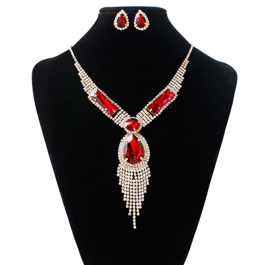 Beautiful Tassel Color Diamond jewelry set.