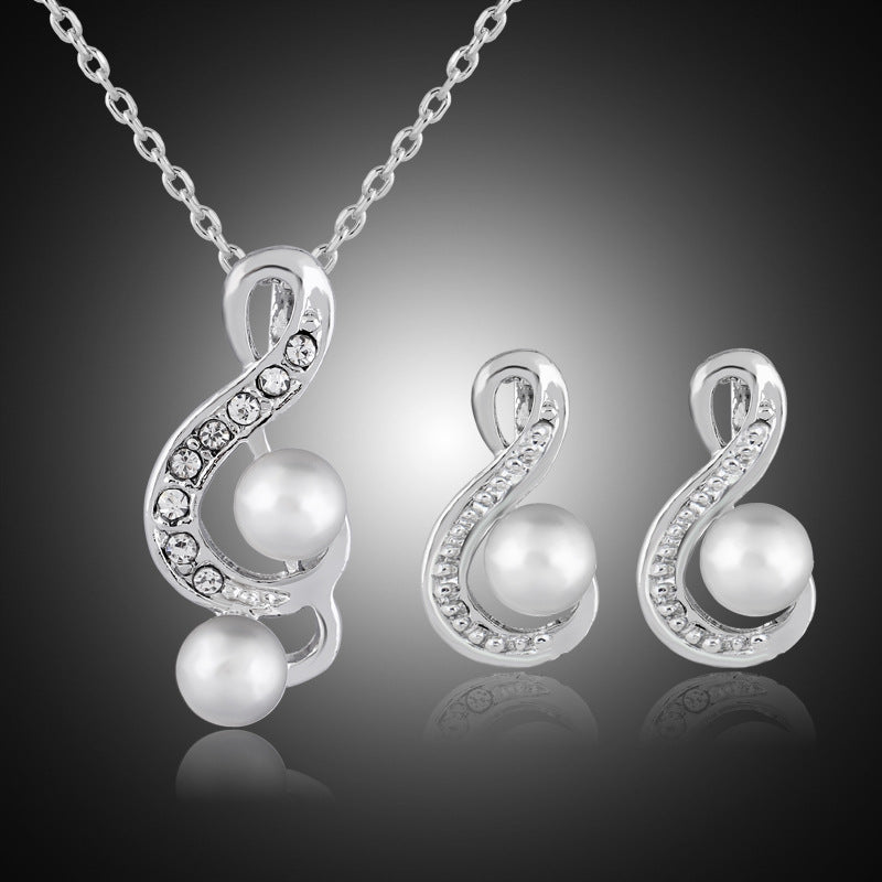 Beautiful Pearl Music Note Dabi Jewelry Set