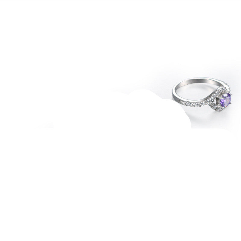 Simple Diamond-studded Personality Ring