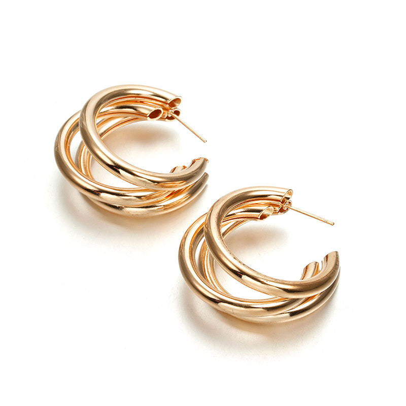 New Style Buckle Earrings Female C-shaped Earrings