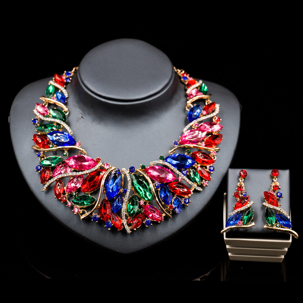 African Color Exaggerated Bridal Necklace