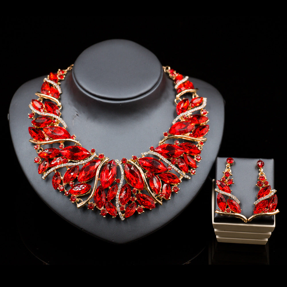 African Color Exaggerated Bridal Necklace