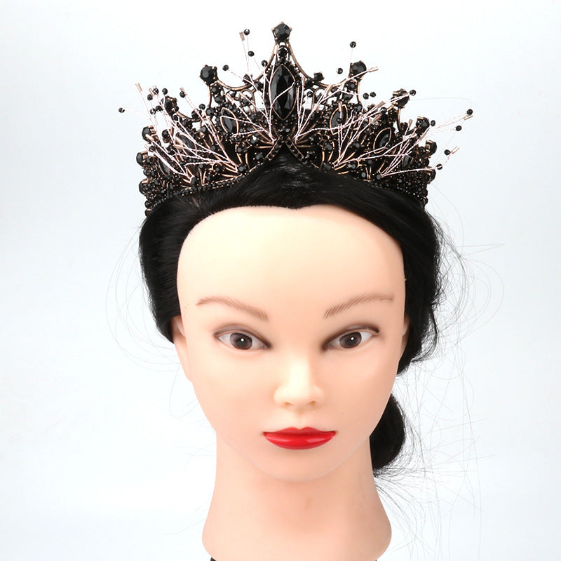 Baroque Black Crown Vintage Style Headdress