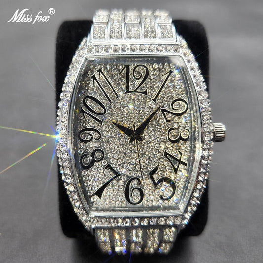 Popular Tonneau Diamond Watch unisex