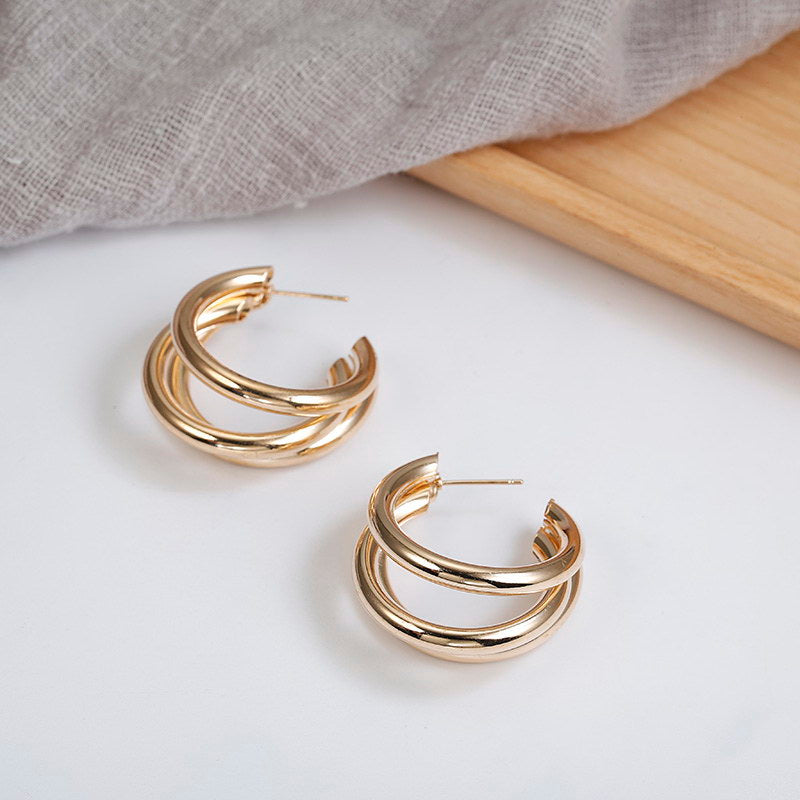 New Style Buckle Earrings Female C-shaped Earrings