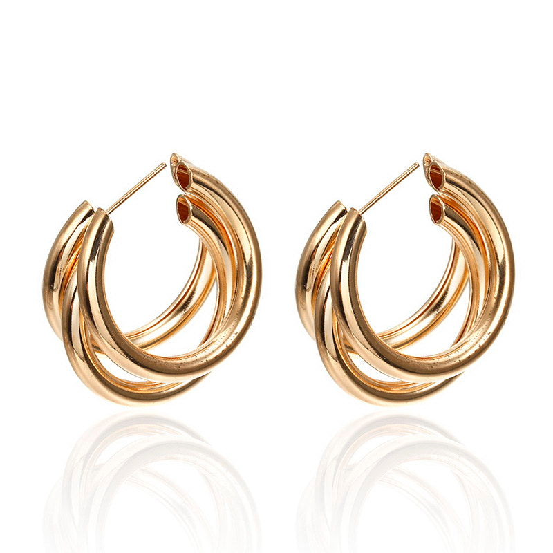 New Style Buckle Earrings Female C-shaped Earrings