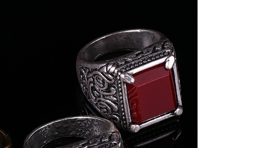 Chinese Totem silver men's ring