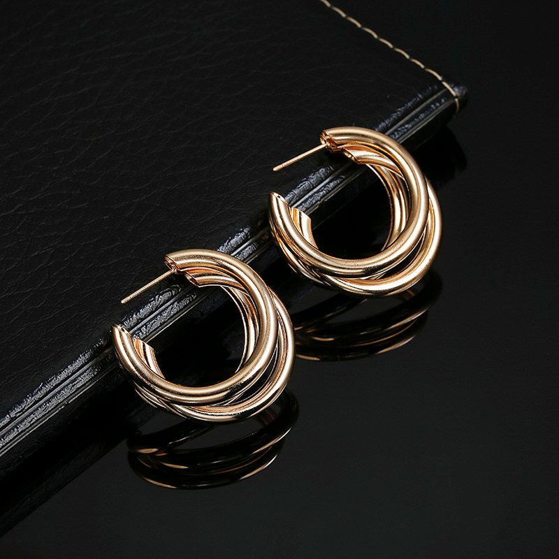 New Style Buckle Earrings Female C-shaped Earrings