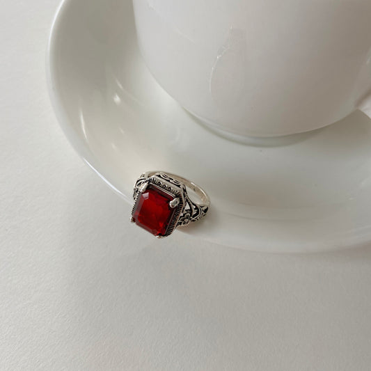 Silver Ruby Ring