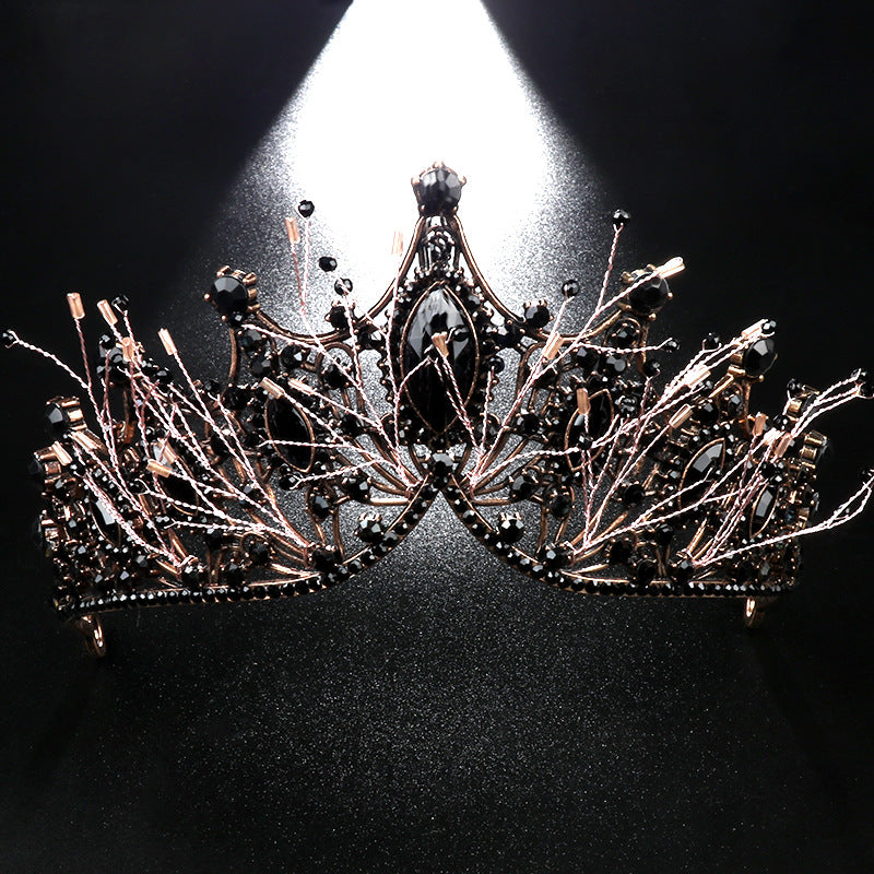 Baroque Black Crown Vintage Style Headdress